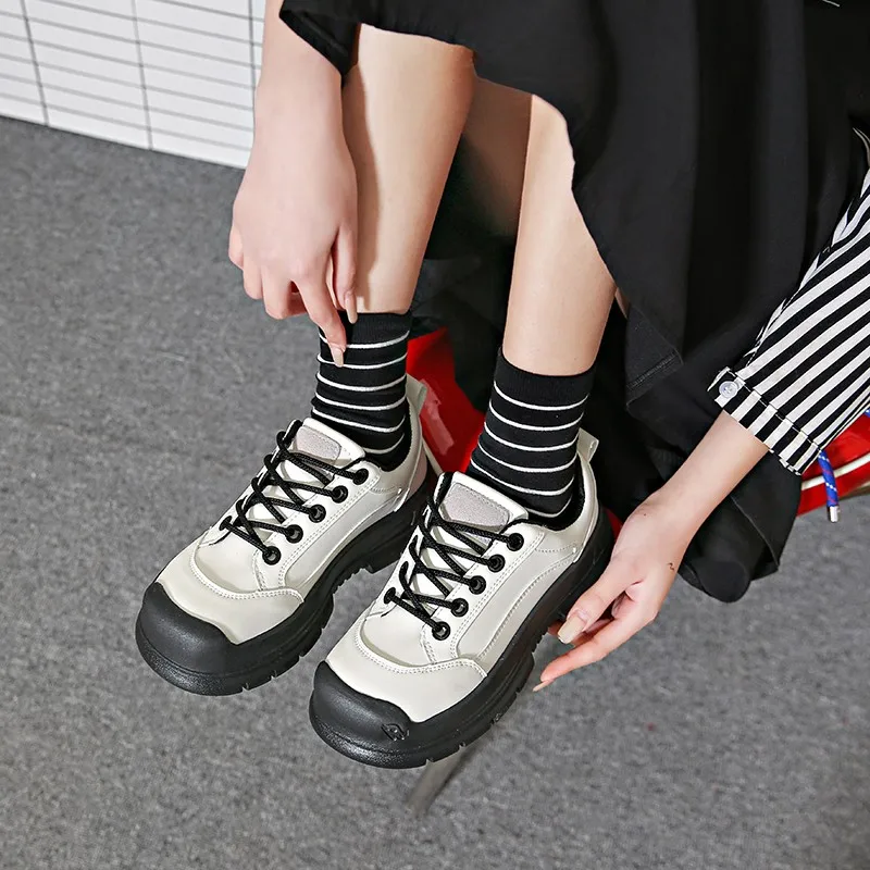 

Женские ботинки на толстой подошве, удобные ботильоны на осень, 2023