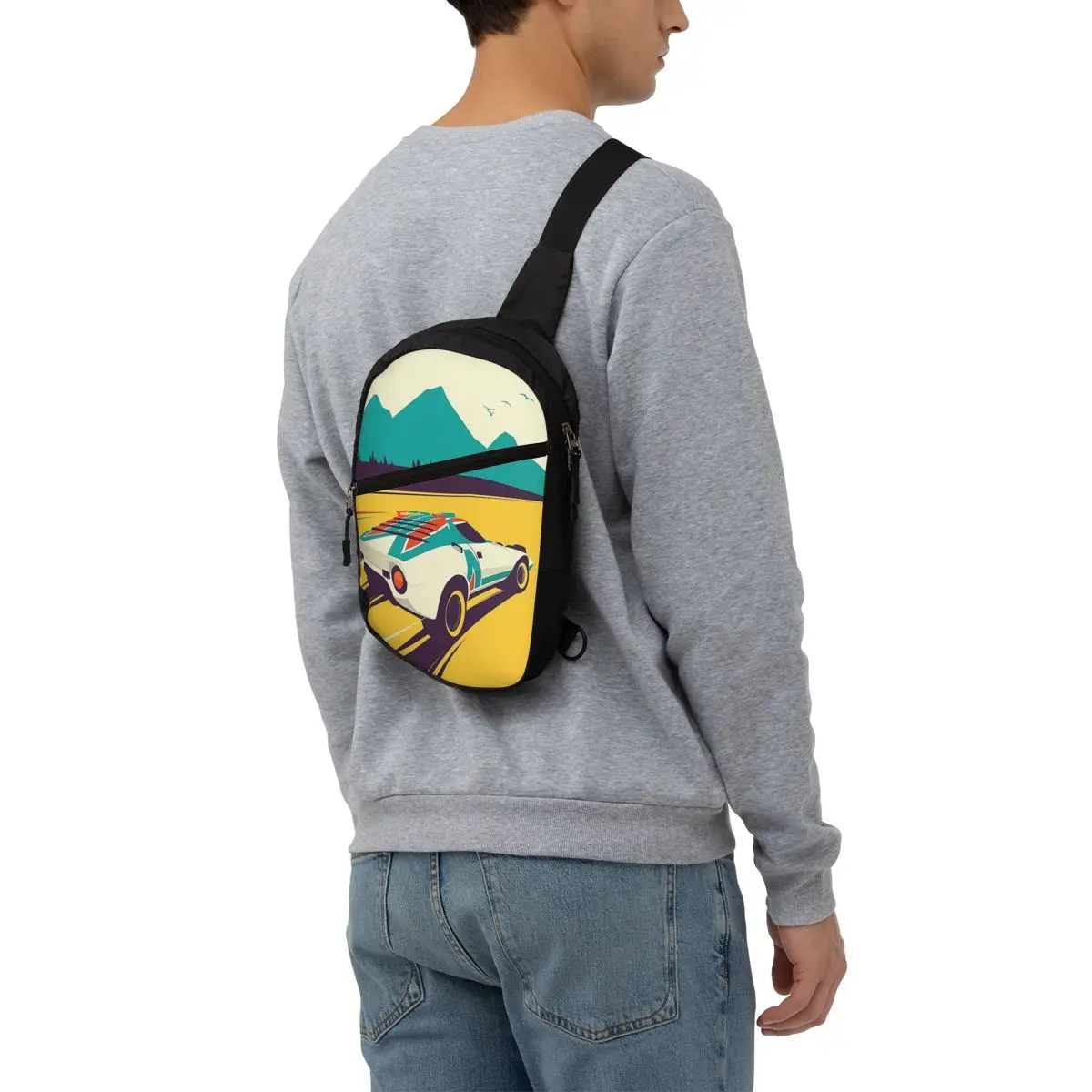 Lancia Stratos нагрудная сумка с художественным принтом мужской рюкзак через плечо