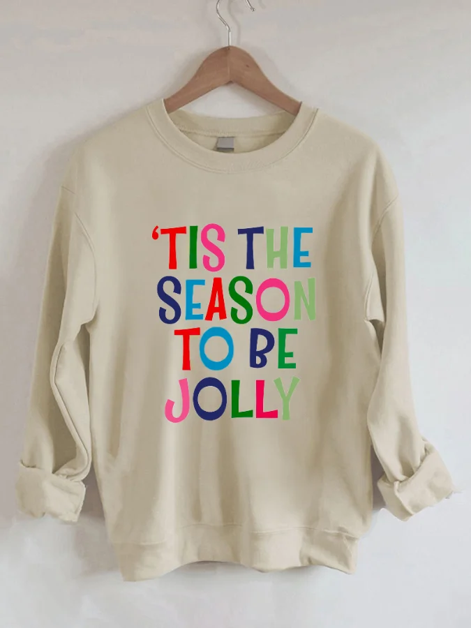

Letter Printing Casual Round Neck Long Sleeve Sweatshirt