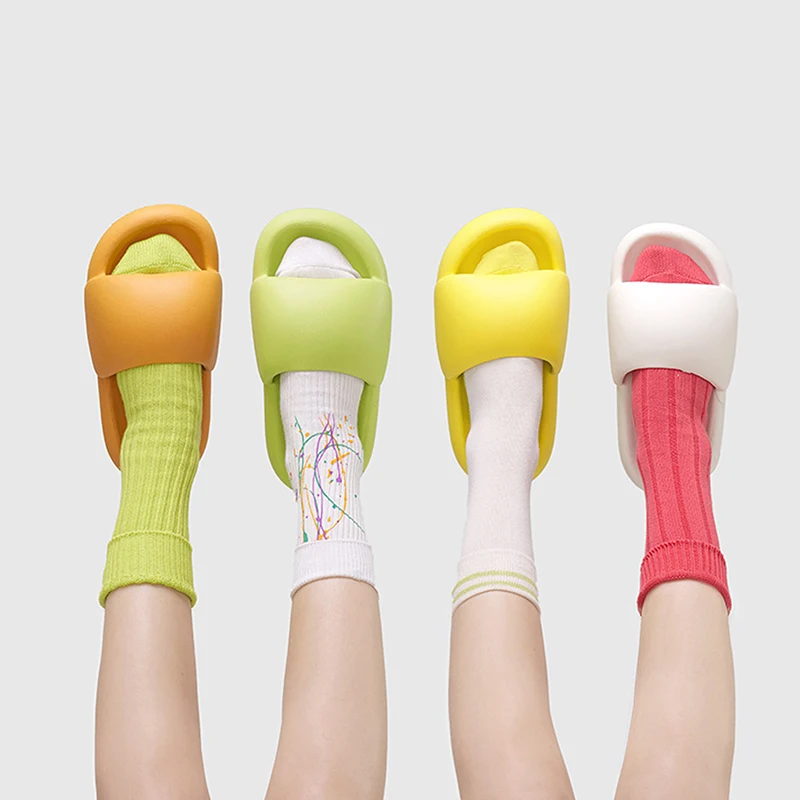 

2022 Women EVA Thick Bottom Anti-Slip Bathroom Slippers Home Bath Slides Shoes Summer Sandals Platform