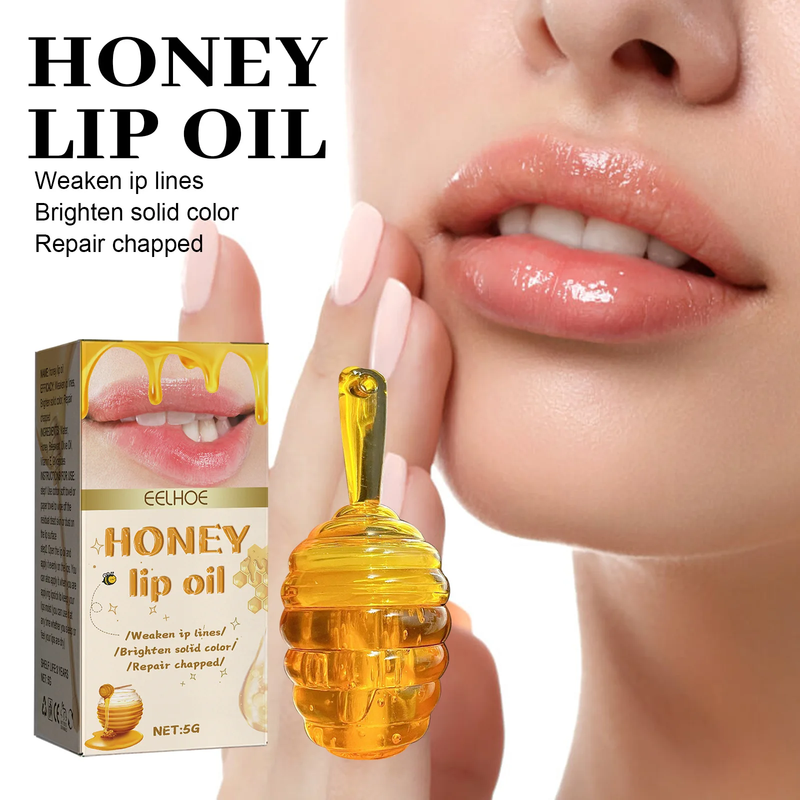 

5g EELHOE Honey Lid Oil Anti Dryness Cracking Moisturize Remove Peel Exfoliation Fade Wrinkles Skin Nourish Care Winter Lid Balm