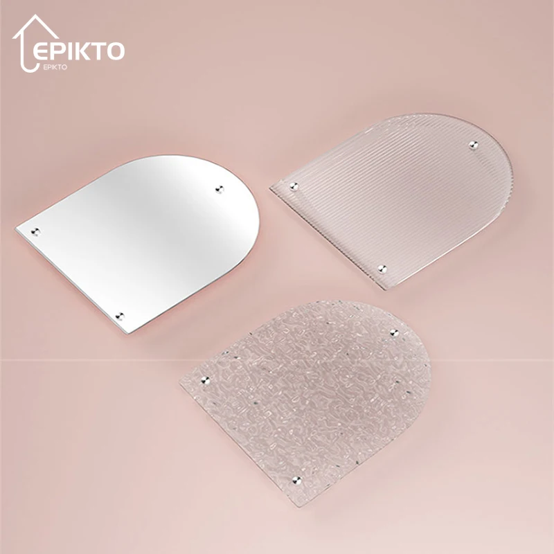 

Epikto Transparent U-shaped Acrylic Storage Tray Striped Rack Sundries Cosmetics Storage Tray Dessert Snack Plate Decor for Home