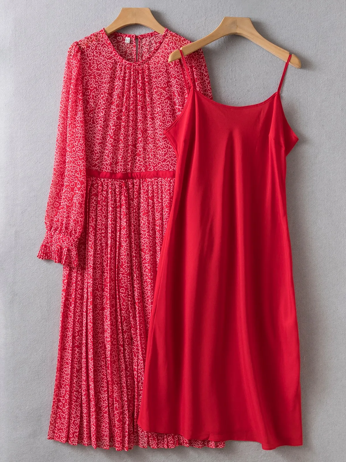 Новинка летнее миди-платье с принтом сердечек 2 шт. UK 6-16