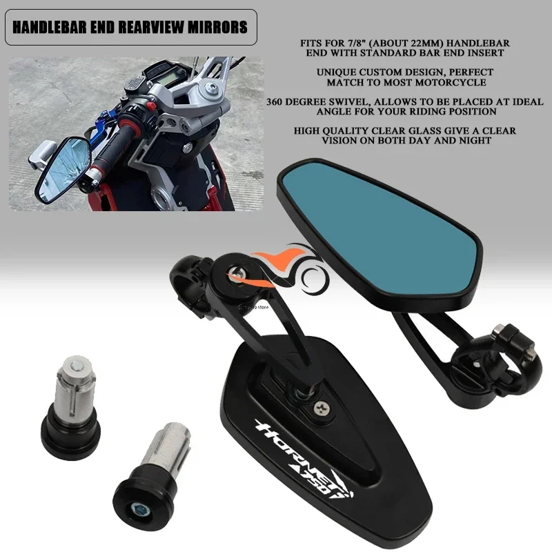 Для HONDA CB750 CB 750 HORNET 2023 7/8 &quot22 мм мотоциклетные зеркала заднего вида на руле YZFR1 YZFR3