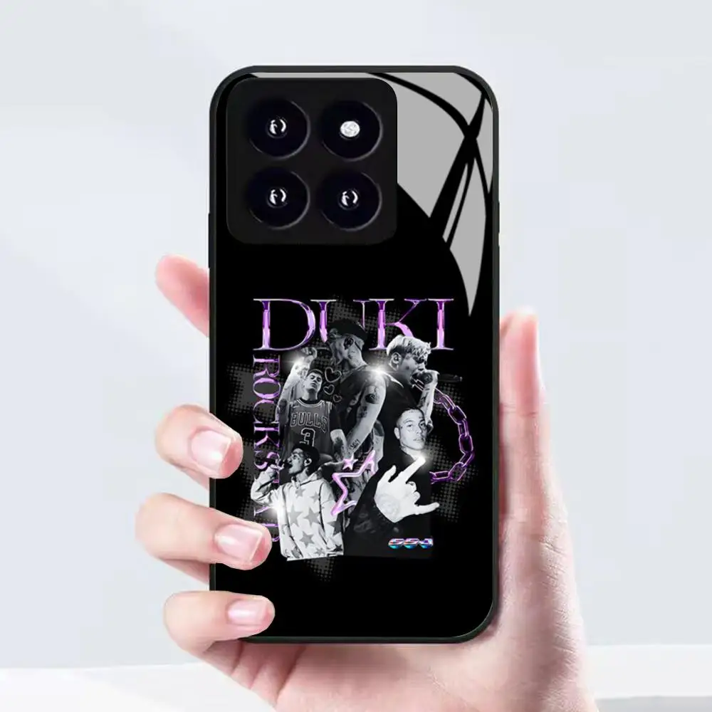 Фото Модный чехол для телефона Duki R-rapper для Xiaomi 17 15 14 13 12 Mi 11 X T Ultra Pro Lite 5G, черный, стеклянный №2