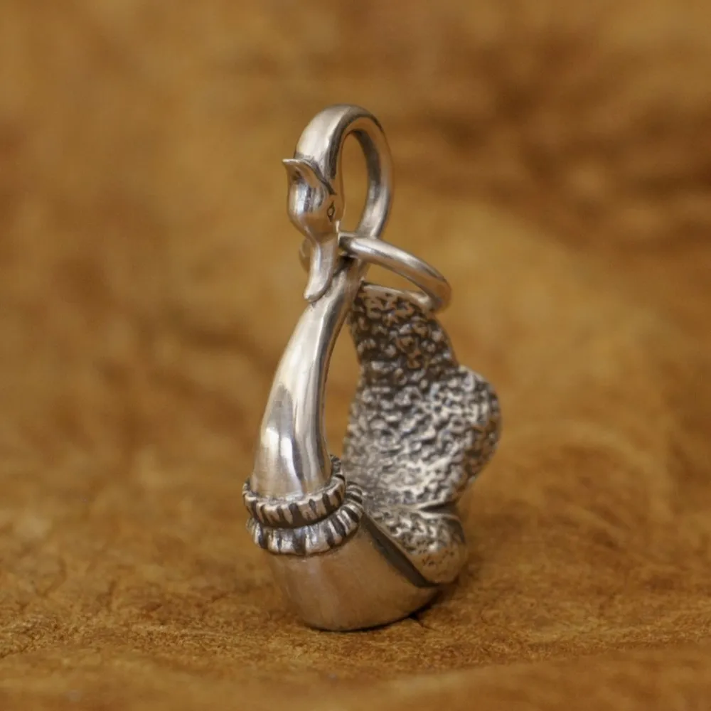 Милый кулон в виде лебедя из стерлингового серебра 925 пробы милые подвески