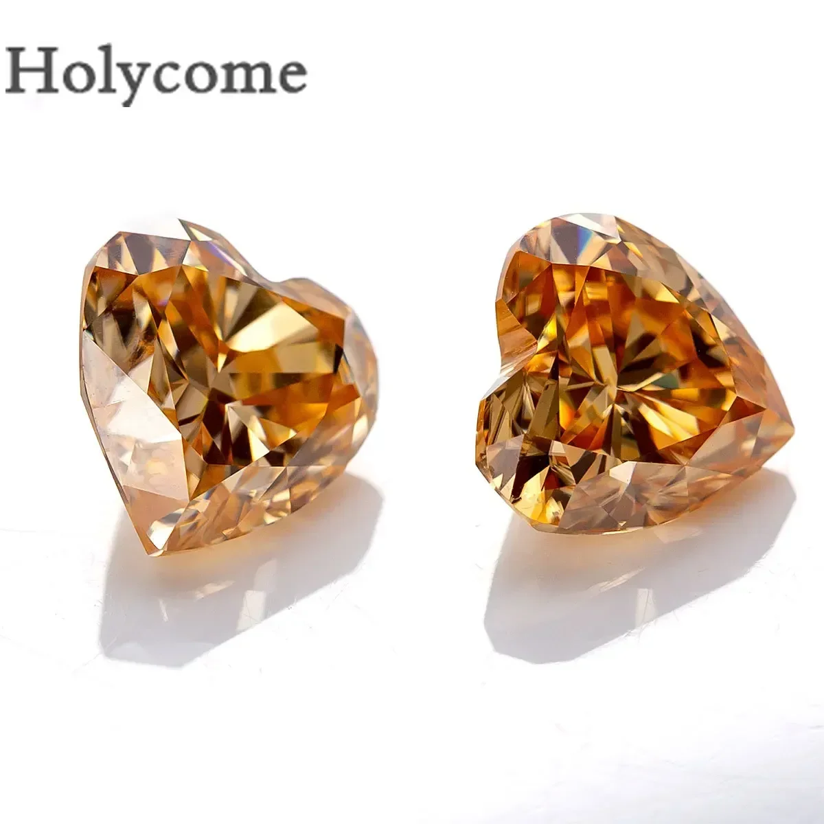 Holycome [Рідкая форма сердца] Муассанит Свободные камни Бриллиантовая огранка Цвет