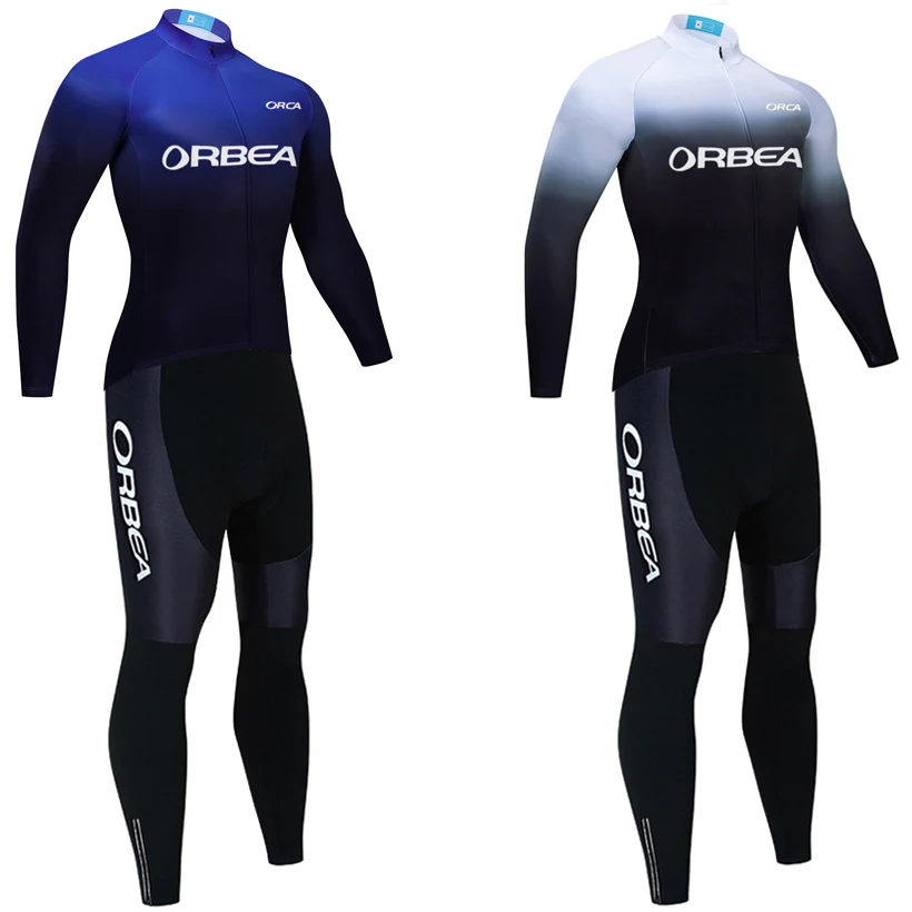 

ORBEA ORCA Cycling Jersey Winter Bike Maillot Jacket Pants Suit 20D Men Ropa Ciclismo Thermal Fleece Bicycl Top Culottes