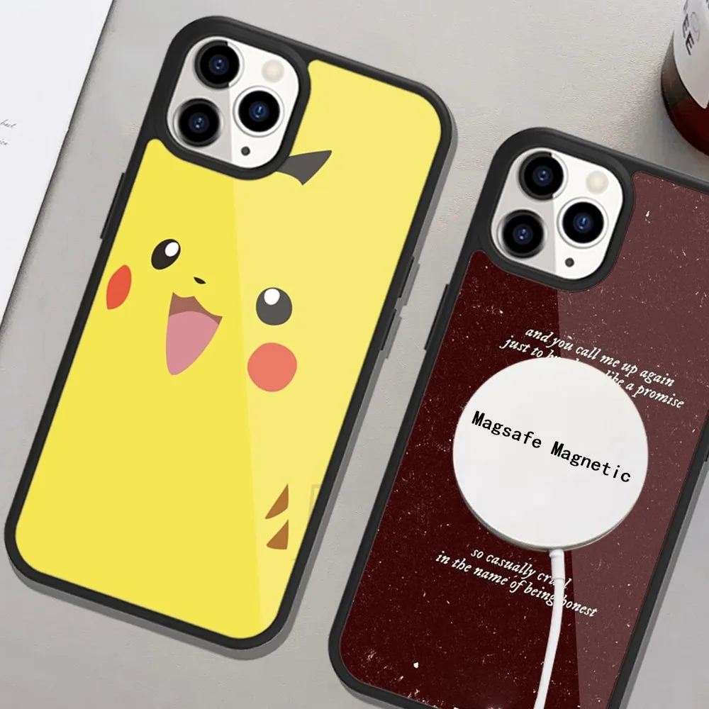 Милый мультяшный чехол для телефона iPhone Magsafe Magnetic 15 14 13 12 11 Plus Pro Max с беспроводной