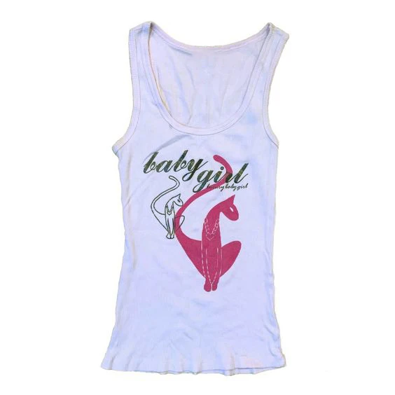 

Maiden Artsy Classic Print Fashion Women Versatile Tank Casual Hot Vest Y2K Singlet Cool 90s Punk Emo Fairy Vintage Crop Tops