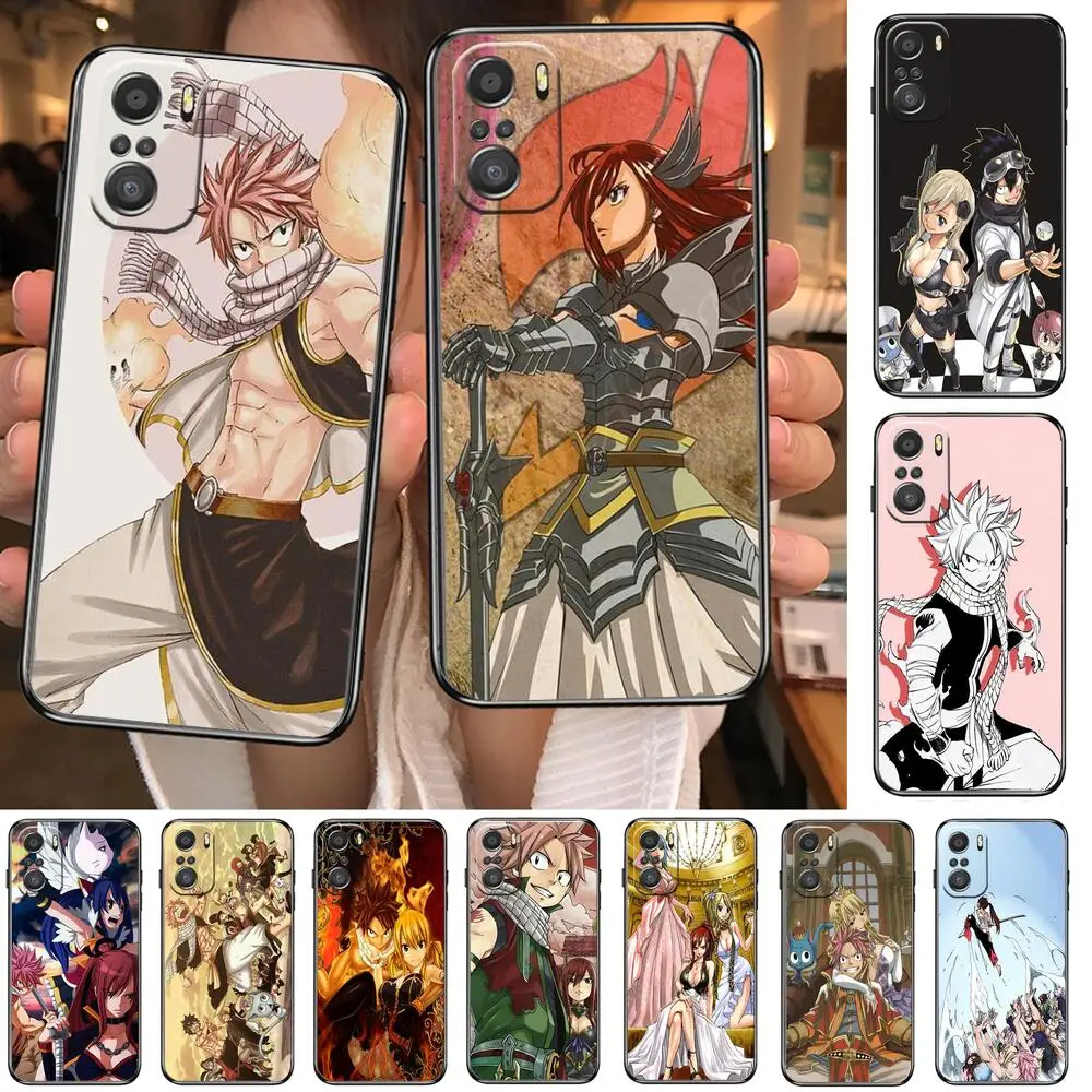 

FAIRY TAIL Cartoon Anime Phone Case For xiaomi redmi 11 Lite pro Ultra 10 9 8 MIX 4 FOLD 10T Black Cover Silicone Back Prett