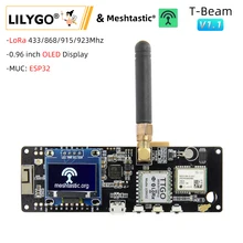 LILYGO® TTGO Meshtastic T-Beam V1.1 ESP32 LoRa 433/868/915/923Mhz Modul Nirkabel WiFi GPS NEO-6M dengan Tampilan OLED UNTUK Arduino