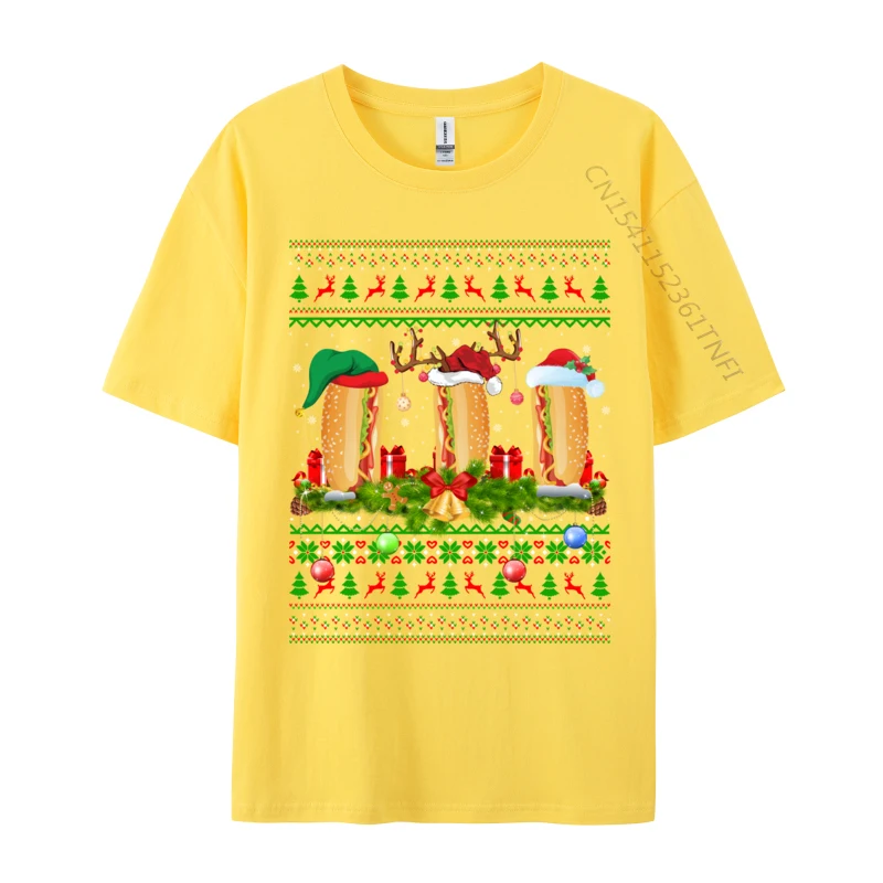 Hot Dog Dish Lover Xmas Santa Ugly Рождественские футболки Удобные топы и Преобладающие