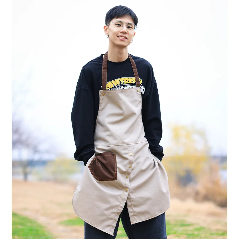 

Canvas Apron Supermarket Floral Roast Coffee Hot Dyer Catering Special Men's and Women's Work Clothes