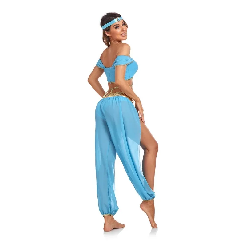 Аладдин И Волшебная Лампа Жасмин Косплей Костюм Для Женщин Европейский Стиль