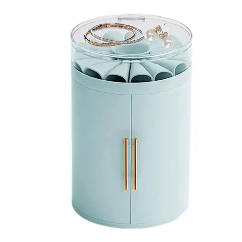 

NEW2023 Girls Jewelry Box Covered Jewelry Case With Drawers Multi-Layer Jewelry Organizer Display For Earrings Bracelets Rings W