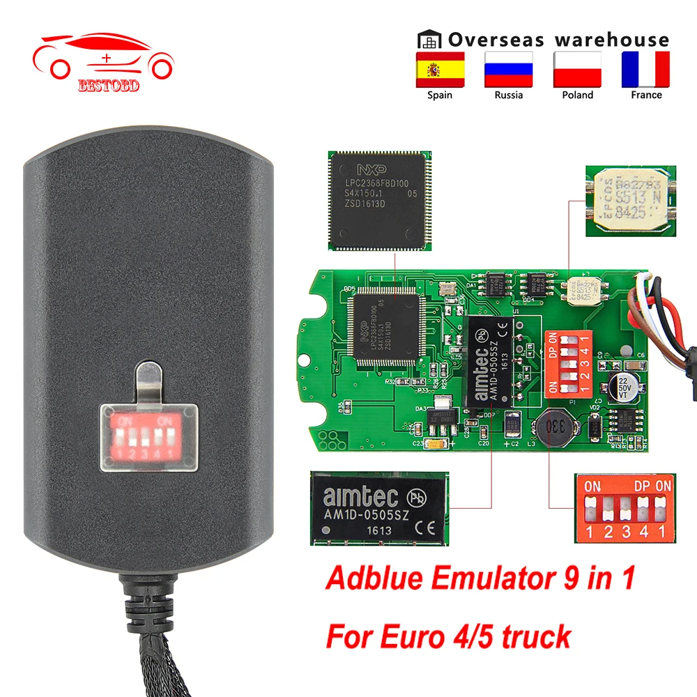 Эмулятор Adblue 9 в 1 эмулятор 7 евро 4/5 для Scania грузовика Volvo комментов эмулятора IVECO