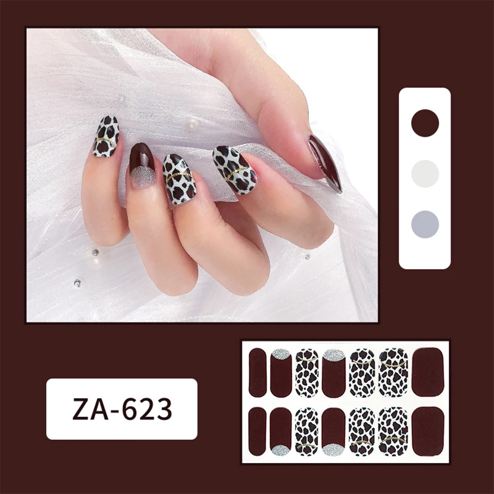 

20 шт./компл., полоски для ногтей, наклейка, цветы, лак, гель с высушенными клей для фольги, роскошные Ги, украшения, топовые обертки, искусствен...