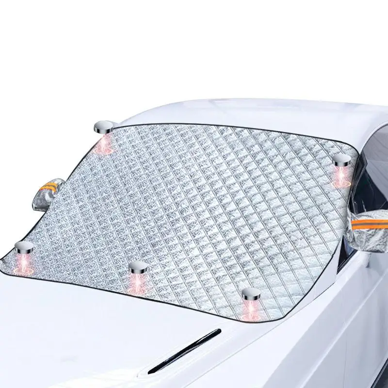

Автомобильный чехол для лобового стекла, снежный чехол 5 магнитной фиксации, лед, мороз и фотосессия, снежный чехол 225X120 см, снежный лед