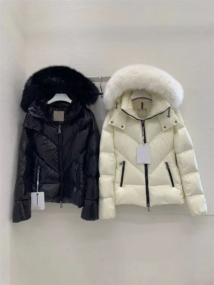 2022 Winter New Women's Down Jacket Detachable Fur Collar High Quality Short Hooded Down Jacket Thickened Warm Fashion Jacket enlarge