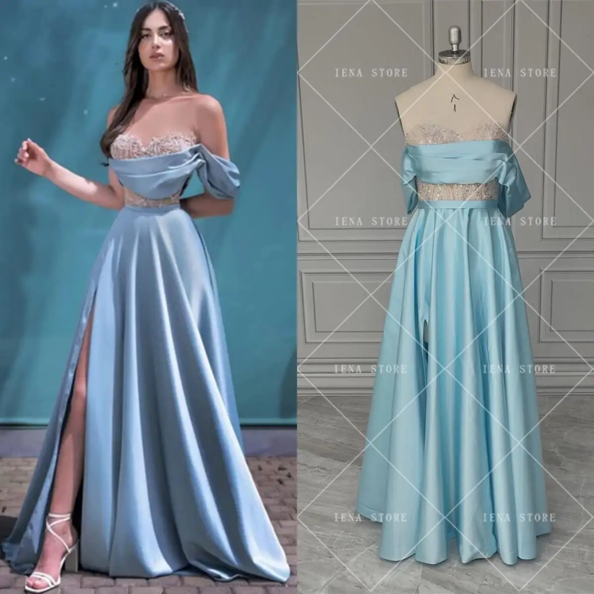 

14712 # сексуальное ТРАПЕЦИЕВИДНОЕ милое атласное платье с одним открытым плечом кружевное вечернее коктейльное платье длиной до пола