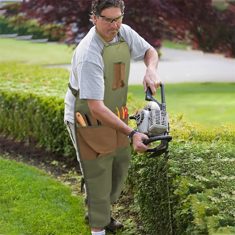 

Wear-resistant Oxford Apron for Gardening Work Multiple Pockets for Small Tools Pruning Branches Picking Dirt-resistant
