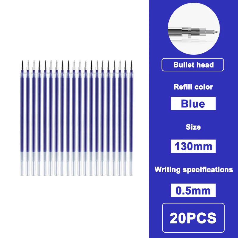 

Гелевые ручки ALSMT 20 шт., черные, синие, красные