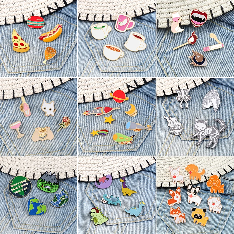 4-8 шт./набор, эмалированные броши