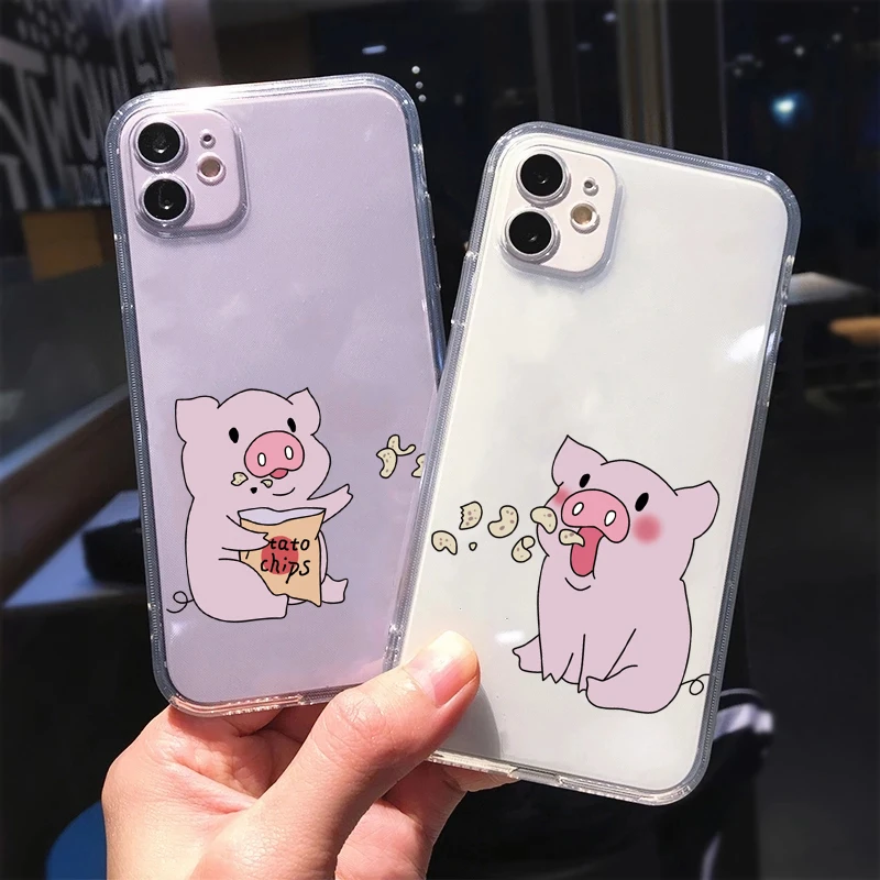 Cute Cartoon Animal Case For Samsung Galaxy S22 S21 S20 Plus S11 A10 A12 A13 A33 A50 A71 A73 A53 A51 Soft TPU Cover Coque Couple
