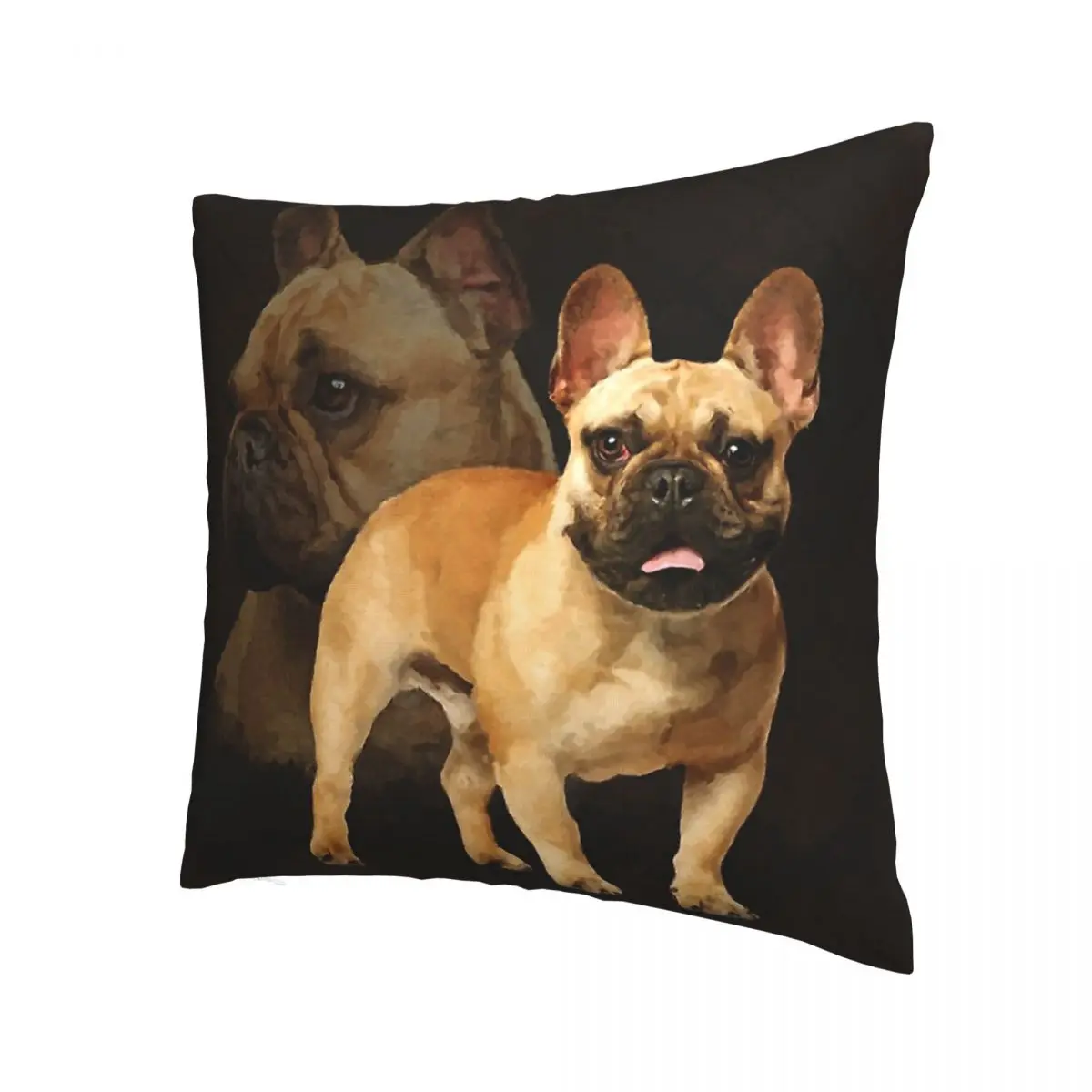 Puppy Art Pillowcase French Bulldog Backpack Cushion For Bedroom DIY Printed Office Hug Decorative |