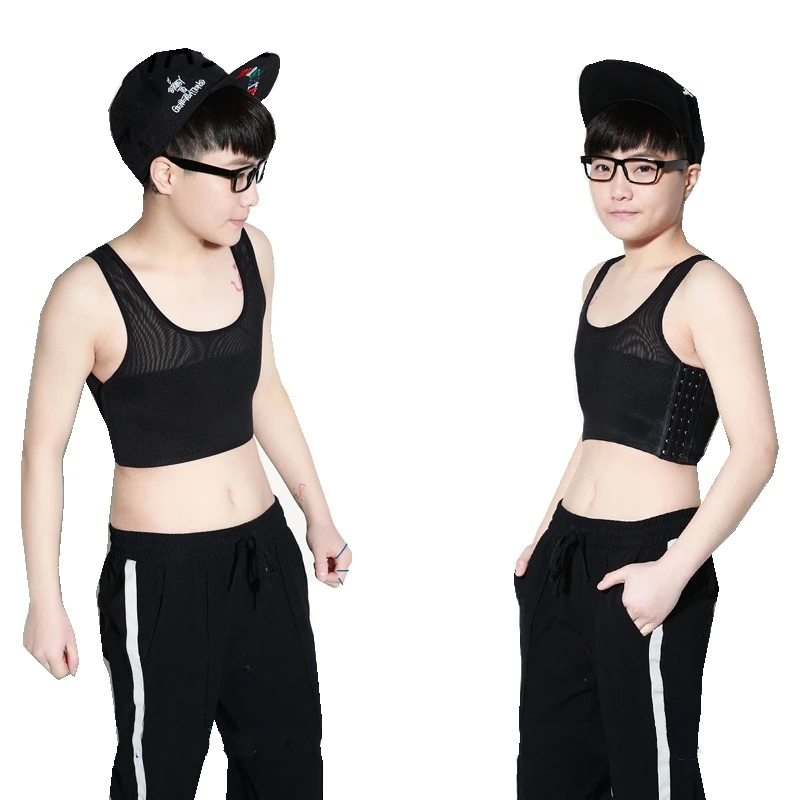 Фото HaleyChan летний женский бюстгальтер 3 ряда крючков дышащий кроп-топ для Tomboy Trans Лесбийский трансгендер волшебный ленточный корсет №3