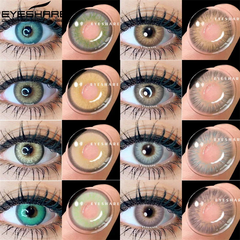 

Контактные линзы EYESHARE естественного цвета ed для глаз, 2 шт., цветные контактные линзы ed для глаз, ежегодная Красивая цветная контактная линза для макияжа