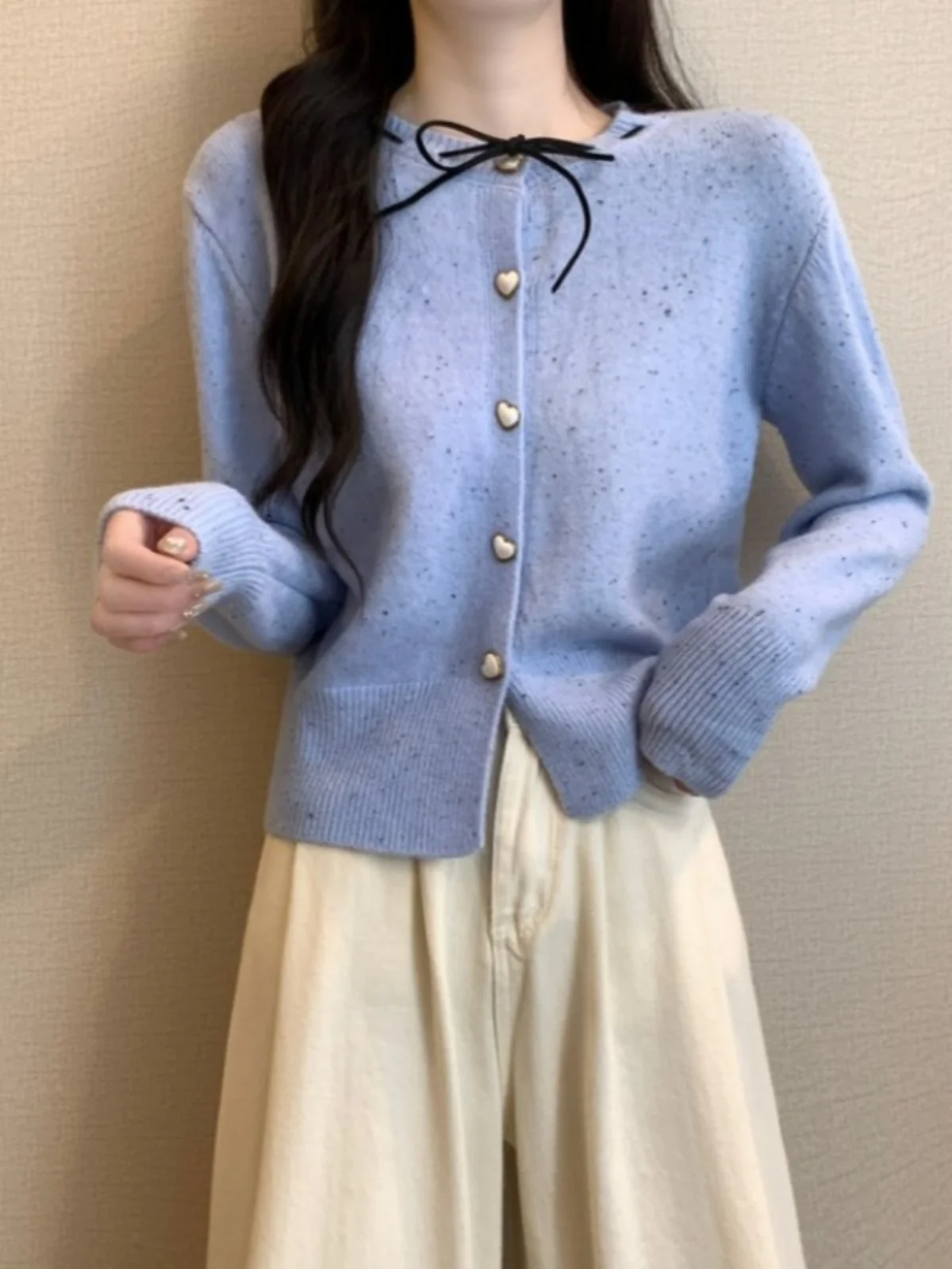 Angora Red Crop Sweater Outerwear Women Autumn and Winter Inner wear Base Year of Fate 2025 Snake Christmas Dalang Top