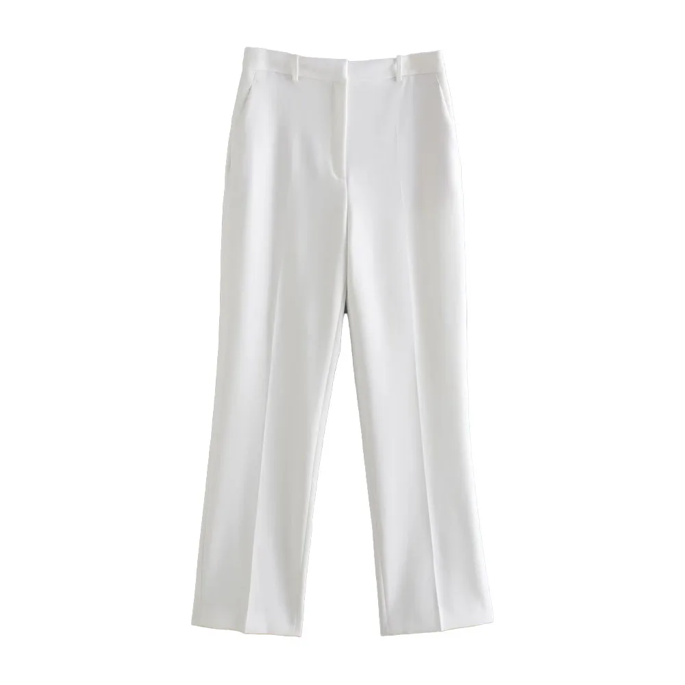 

DiYiG Women 2022 New Fashion Chic Unisex Straight Pants Retro Casual Side Pockets High Waist Zipper Female Trousers Muje