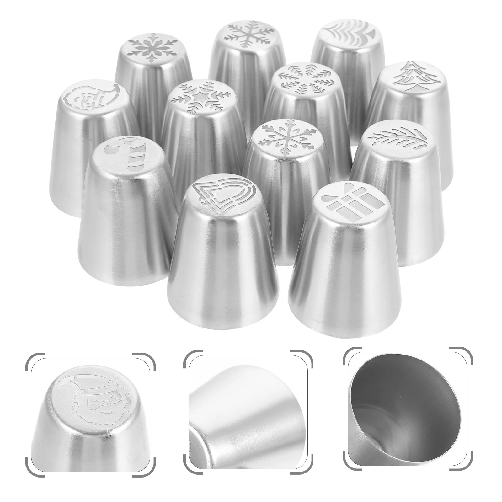 

Tips Cake Piping Icing Christmas Russian Nozzles Tip Decorating Frosting Bakingholiday Supplieskit Snowflake Set Diy Tools