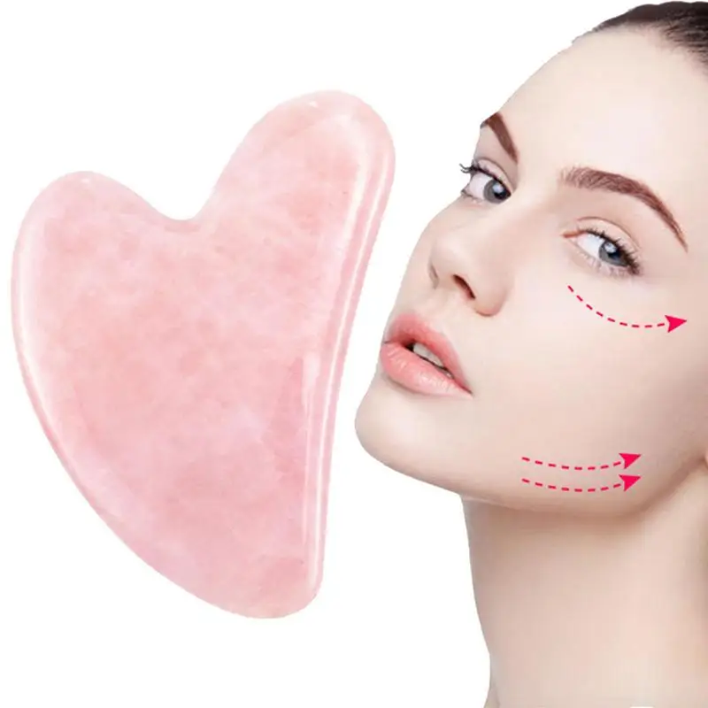 

Natural Jade Facial Beauty Scraping Massage Tool Firm Skin Care Face Gua Sha SPA Physical Therapy Gue Anti Wrinkle Tool