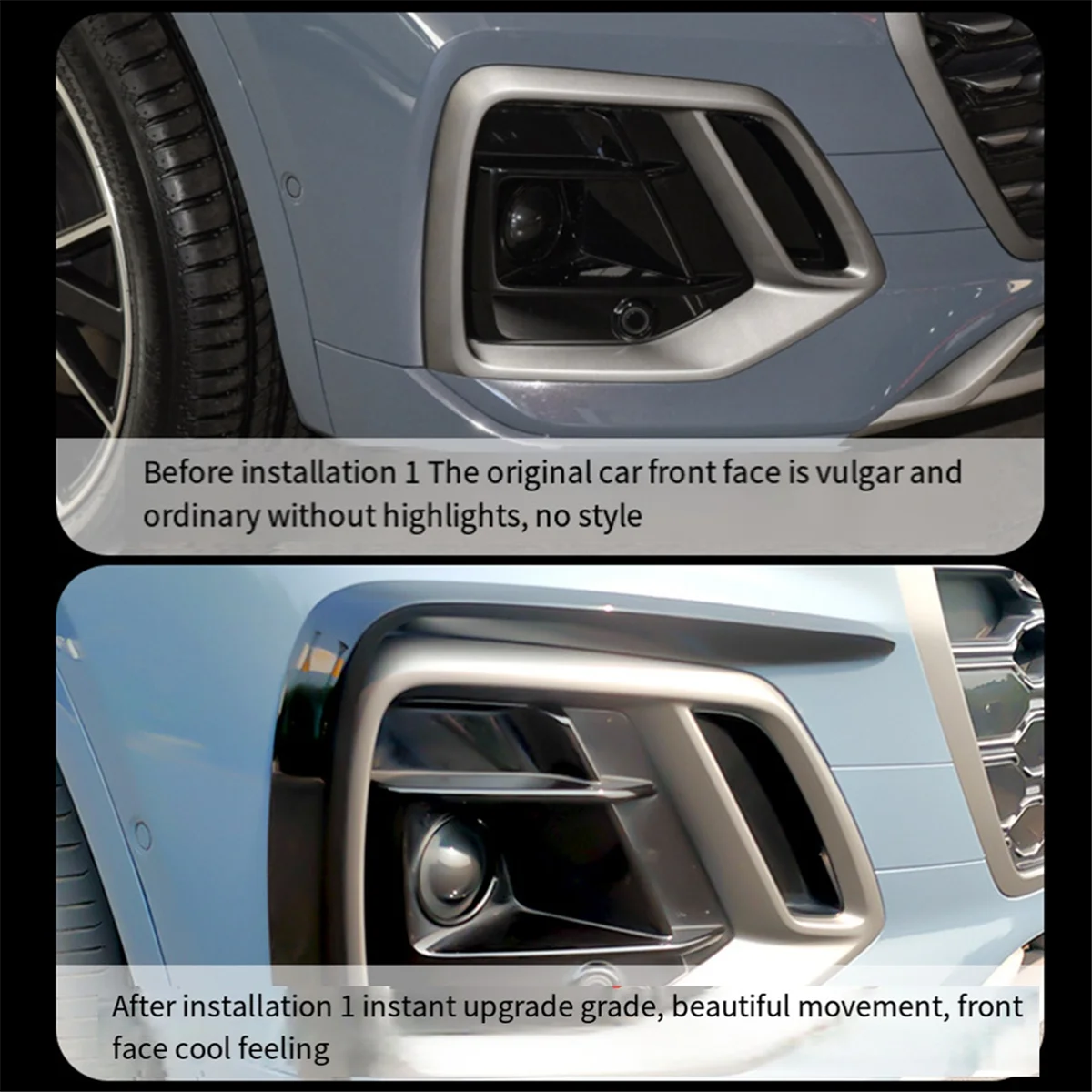 1 пара передний бампер воздушный нож отделка противотуманная лампа для Audi Q5 RS SQ5