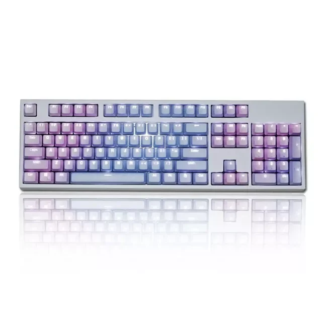 

Keyboard key caps 87 104 108 Replaceable PBT Keycaps Transparent Lettering Keys Double Shot Injection Backli KeyCaps