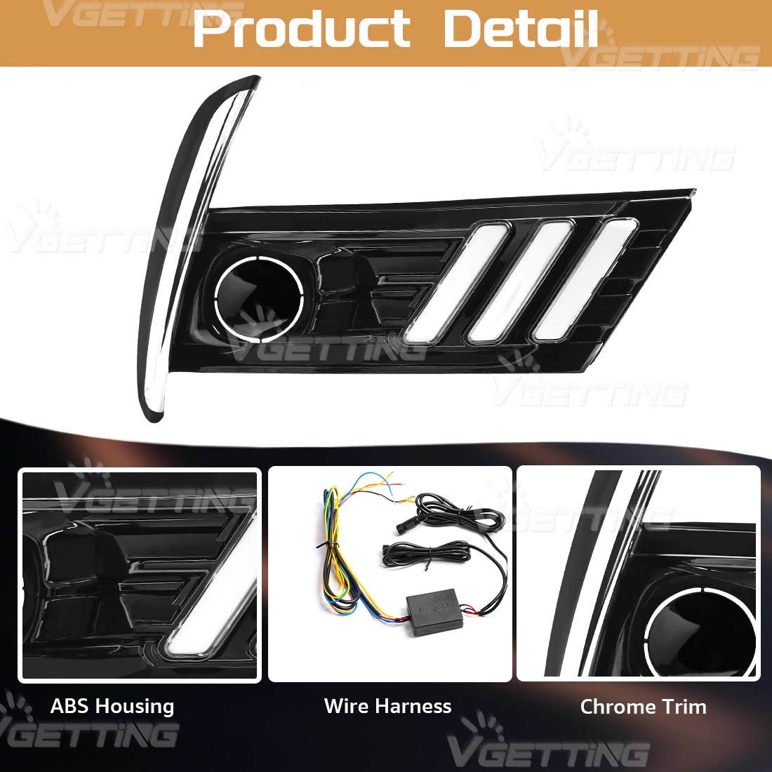 Передний бампер автомобиля дневные ходовые огни для Toyota Corolla 2017 2018 белый DRL желтый