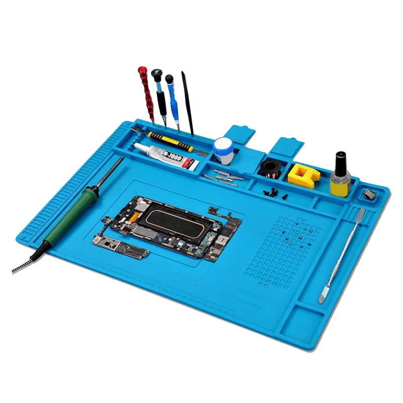 Силиконовый паяльный коврик антистатический магнитный для ремонта электроники