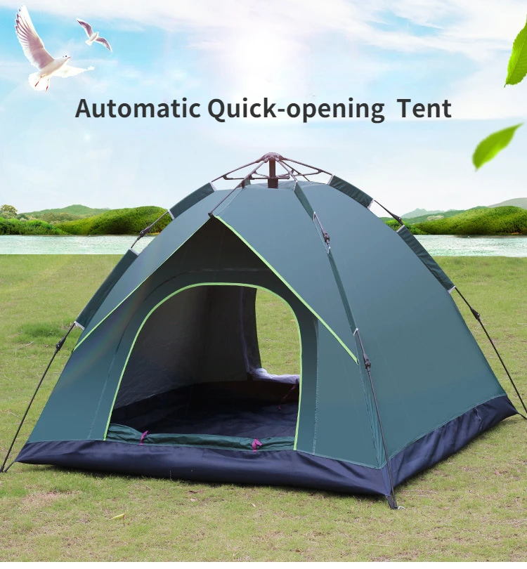 

Outdoor Automatic Quick-opening Camping Tent for 2-3 People Rainproof Sunshade Beach Pop Up Tent Anti-Mosquito Backpacking Gear