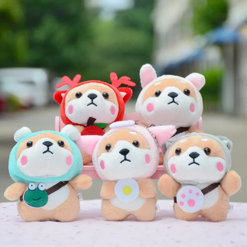 

Cute Puppy Akita Plush Toy Corgi Shiba Miniature Doll Backpack Pendant Tabletop Room Car Decoration Birthday Gift