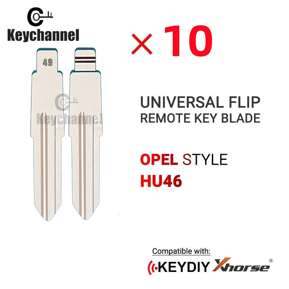 

10 шт. HU46 универсальный автомобильный ключ YM28 KD, заготовка для ключа для Opel Vauxhall Corsa Astra Vectra Signum для Xhorse VVDI KD Remote 68 #