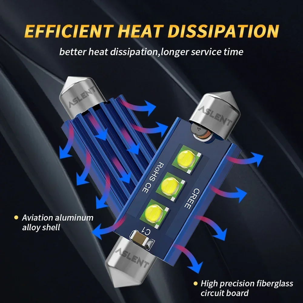 10 шт. супер яркая 31 мм 36 39 41 светодиодная лампа CANBUS C10W C5W CREE Chip 12 В купольная салона