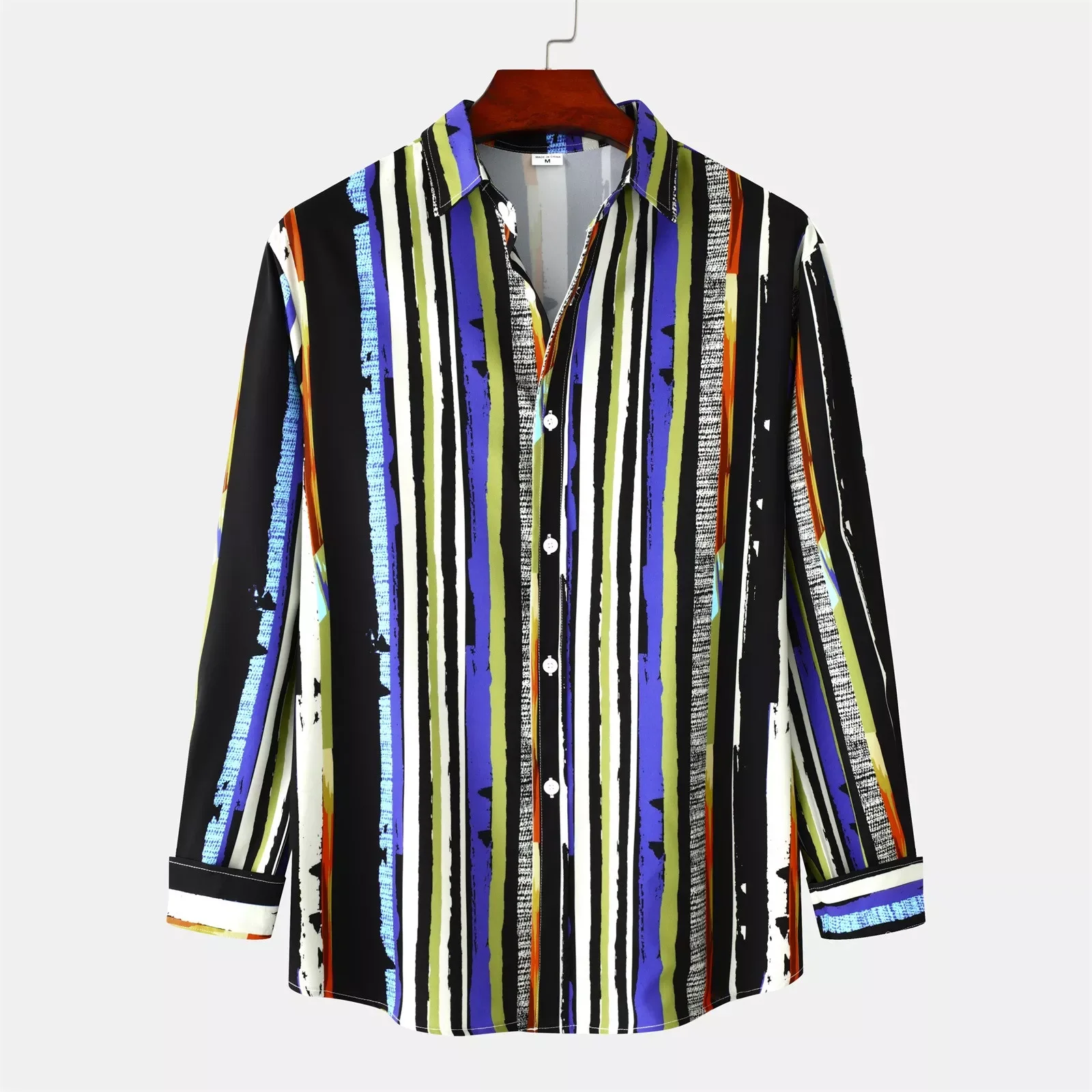

NEW IN Christmas Overalls Male Autumn Winter Print Shirt Turn Down Collar Long Mens Tops Long Sleeve Loose T Shirt Men