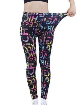 Brand Fashion Women Pants Summer Colorful Love Printing High Waist Soft Workout Leggings Elastic Gym Sports Leggins 6