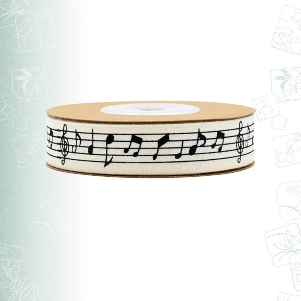

Cotton Ribbon Musical Notes Fabric Ribbon DIY Craft Ribbon for Gift Wrapping Sewing 10m
