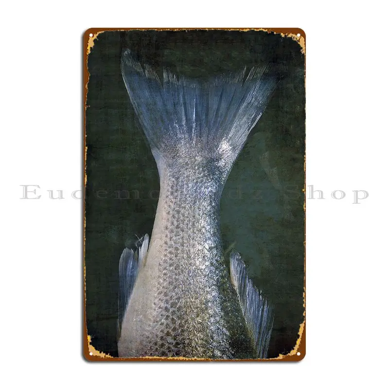 Металлический знак «рыбий хвост», забавный дизайн для гаража, создание оловянного плаката