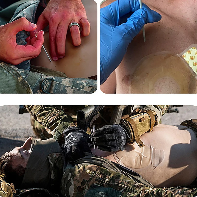 

Needle Decompression Edc First Aid Kit Rescue Pneumothorax Needle Trauma Medical Ifak Chest Cathether Needlecatheter 14GX82MM