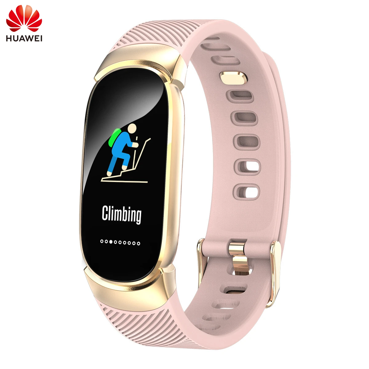 

Huawei Qw16 Women's Color Screen Real-Time Sports Heart Rate Blood Pressure Blood Oxygen Monitoring Step Meter Smart Bracelet
